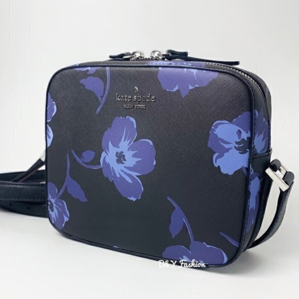 Kate Spade Newbury Lane Cammie Crossbody Bag Tossed Poppies Floral Print Purse - Picture 2 of 13